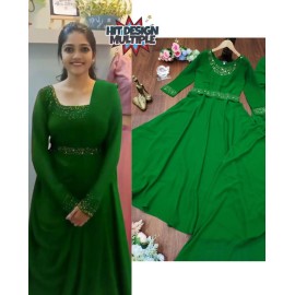 Fox Georgette  Gown With Dupatta And Belt 