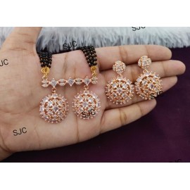 Rose gold Diamond Mangalsutra DesigA-1 