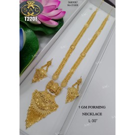 Beautiful One Gram Forming Long Necklace Set 