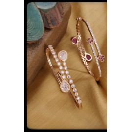Rose Gold Diamond Bracelets Pattern Design A