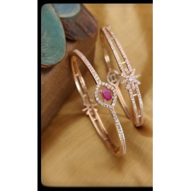 Rose Gold Diamond Bracelets Design C