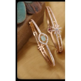 Rose Gold Diamond Bracelets Design D