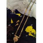 Long Micro Plated Beautiful Design Traditional Mangalsutra Woth Earrings Design D-2