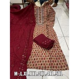 Heavy Maslin and Heavy Work Dupatta Dresses 