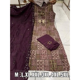 Heavy Maslin and Heavy Work Dupatta Dresses 