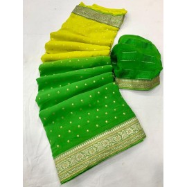 Heavy Georgette Saree with Attached Weaving Border 