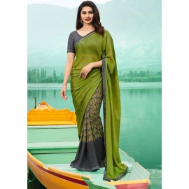 Printed Half Georgette Saree 