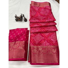 Heavy Jequrd Border 8inch Weaving Saree 