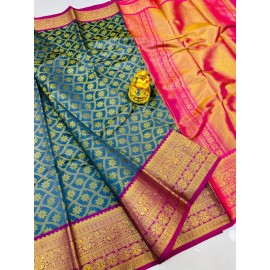 Handloom Patty Weaving Silk Saree 