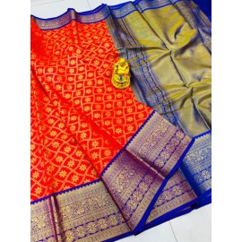 Handloom Patty Weaving Silk Saree 