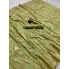 Pure Silk Mina Zari With Heavy Weaving Work Saree 