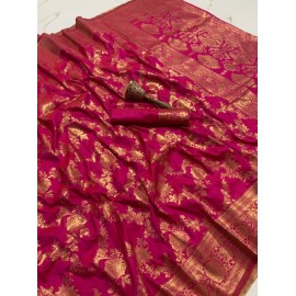 Pure Silk Mina Zari With Heavy Weaving Work Saree 