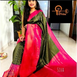 Soft Lichi Silk Zari Weaving Saree 