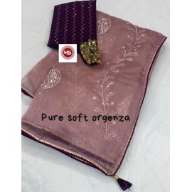  Pure Soft Organza Silk Party Wear Sarees 