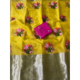 Kanchipuram Orgenza Jacquard sarees 