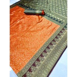 Soft Lichi Silk  Organic Banarasi Sarees 