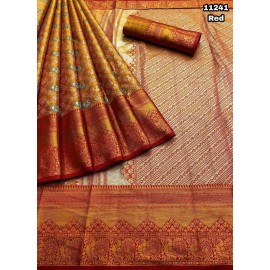 Kanjivir Pattu Silk Pure Zari Weaving Sarees 