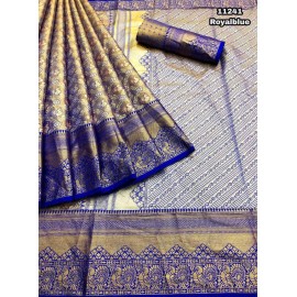 Kanjivir Pattu Silk Pure Zari Weaving Sarees 