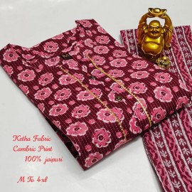 New Design Cotton Kurti Pant Set 