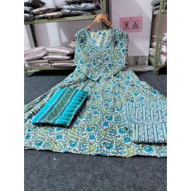 Pure Jaipuri Cambridge Cotton Casual Wear Dress 