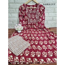 Jaipuri Cotton Naira Cut Dresses 