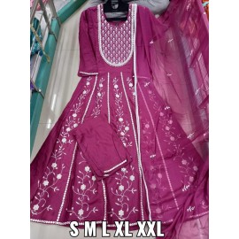 Heavy Rayon With Sequence Work Anarkali Dress 