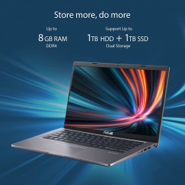 ASUS VivoBook 14 (2021), 14-inch (35.56 cm) HD, Intel Core i3-1005G1 10th Gen, Thin and Light Laptop (8GB/1TB HDD/Windows 11/Integrated Graphics/Grey/1.6 kg), X415JA-BV301W