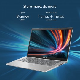 ASUS VivoBook 14 (2021), Intel Core i5-1135G7 11th Gen, 14-inch (35.56 cms) FHD Thin and Light Laptop (8GB/1TB HDD + 256GB SSD/Office 2021/Windows 11/Iris Xe Graphics/Silver/1.6 Kg), X415EA-EK572WS