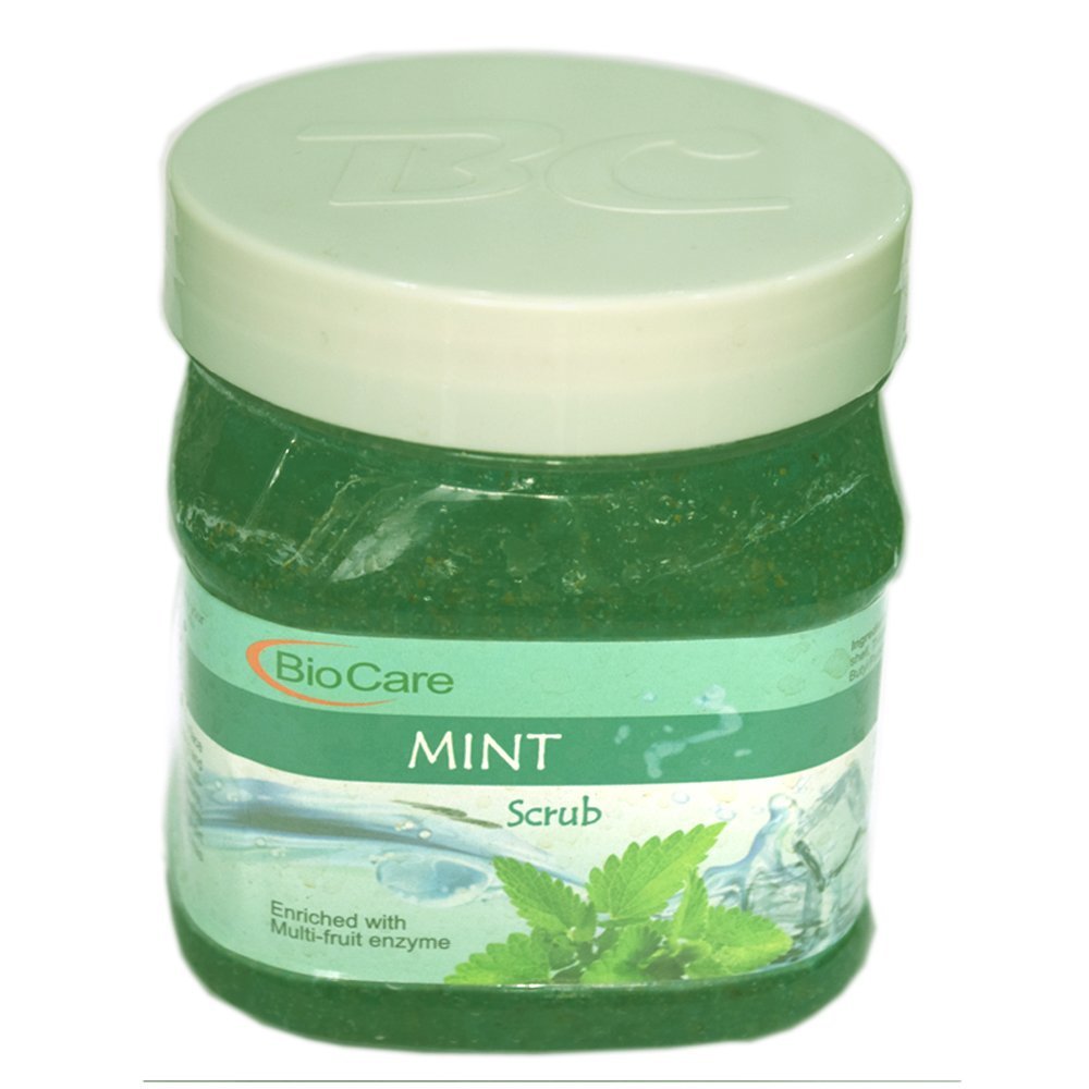 Biocare Mint Scrub Enriched with Multi-Fruit Enzyme, 500 ml