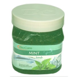 Biocare Mint Scrub Enriched with Multi-Fruit Enzyme, 500 ml