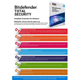 Bitdefender - 10 Computer,3 Years - Total Security | Windows | Latest Version | Email Delivery in 2 Hours- No CD |