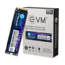 EVM M.2 NVME 512GB PCIE Next-gen 3D TLC NAND Internal SSD - 1800MB/s Read, 1400MB/s Write, 3X Fast Performance Ultra Low Power Consumption (EVMNV-512GB, Black)