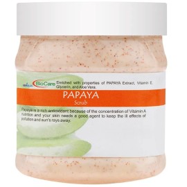 GEMBLUE BIOCARE Papaya Scrub Enriched with Vitamin E, Aloe Vera and Glycerin