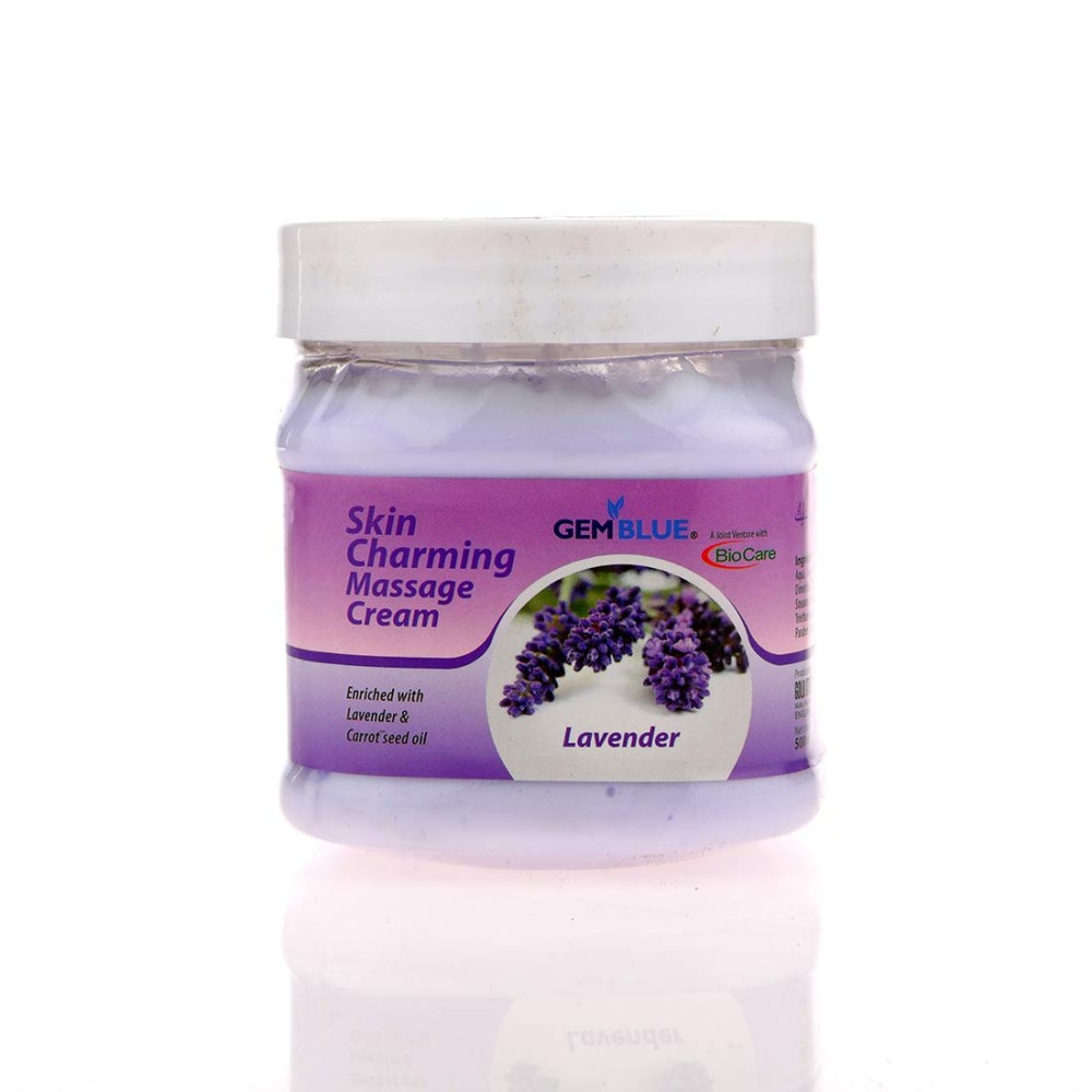 GEMBLUE BioCare Lavender Body and Face Sking Charming Massage Cream with Lavender and Carrot seed oil (500 ml)