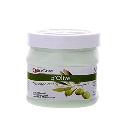 Gemblue BioCare D'Olive Massage Cream With Olive Oil Wheat Germ Oil, Intensive Moisturising