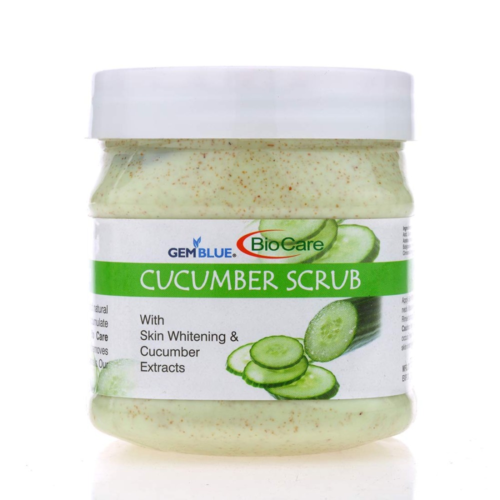 Gemblue Biocare Cucumber Scrub 500 ML for Face and Body Care