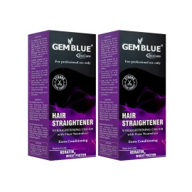 Gemblue Biocare Hair Straightener Cream Professional Salon Hair Straightener with Neutralising Cream | Suitable for All Hair Types | for Both Men & Women (60 gm Pack of 1)