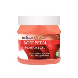 Gemblue Biocare Rose Petal Skin Beautifying Gel Enriched with Rose Oil, Aloevera and Rose Petal, 500ml