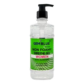 Gemblue Biocare Shaving Gel | Non Foamy Extra Sensitive Formula with Pure Essential Oils | Fresh Refreshing Shaving Essential (Aloe vera Shaving Gel for Women, 500gm Pack of 1)