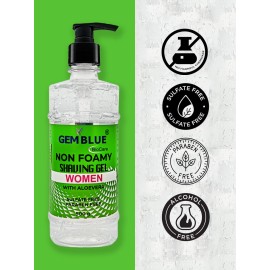 Gemblue Biocare Shaving Gel | Non Foamy Extra Sensitive Formula with Pure Essential Oils | Fresh Refreshing Shaving Essential (Turmeric Shaving Gel for Women, 500gm Pack of 1)