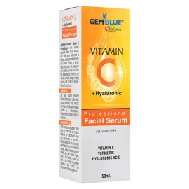 Gemblue Biocare Vitamin C Face Serum for Glowing Skin | Highly Stable & Effective Skin Brightening Vit C Serum Enriched with Hyaluronic Acid Suitable for All Skin Types 50 ml