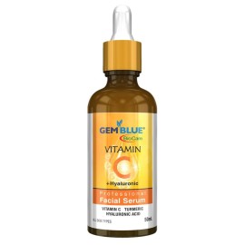 Gemblue Biocare Vitamin C Face Serum for Glowing Skin | Highly Stable & Effective Skin Brightening Vit C Serum Enriched with Hyaluronic Acid Suitable for All Skin Types 50 ml