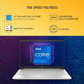 HP 14s, 12th Gen Intel Core i5 16GB RAM/512GB SSD 14-inch(35.6 cm) Micro-Edge, FHD Laptop/Intel Iris Xe Graphics/Alexa/Dual Speakers/Win 11/Backlit KB/MSO 2021/1.41 Kg, 14s-dy5005TU