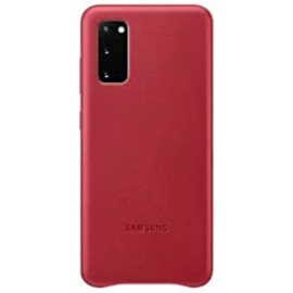 Samsung Galaxy S20, S20 5G Genuine Leather Back Case Cover (EF-VG980) - Deep Red