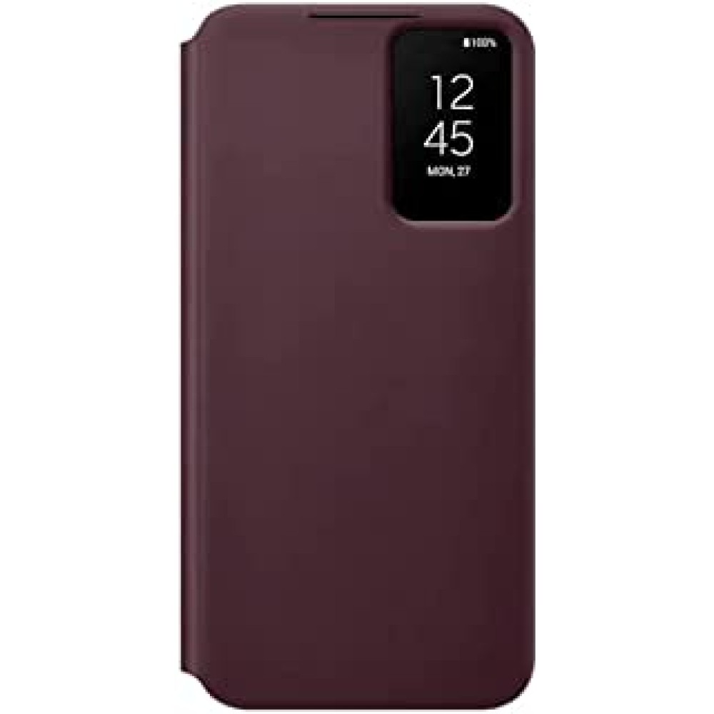 Samsung Original Galaxy S22 Plus 5G Smart Clear View Cover, Burgundy