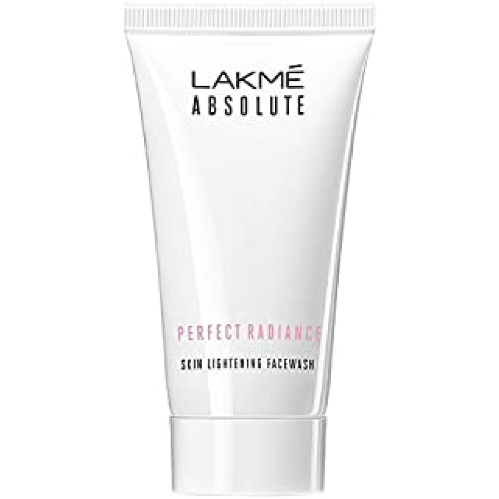 Lakme Absolute Perfect Radiance Skin Lightening Facewash with Pocket tissue, 50g
