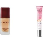 Lakmé Invisible Finish SPF 8 Foundation, Shade 01, 25ml And Pond's White Beauty BB+ Fairness Cream 01 Original, 18 g