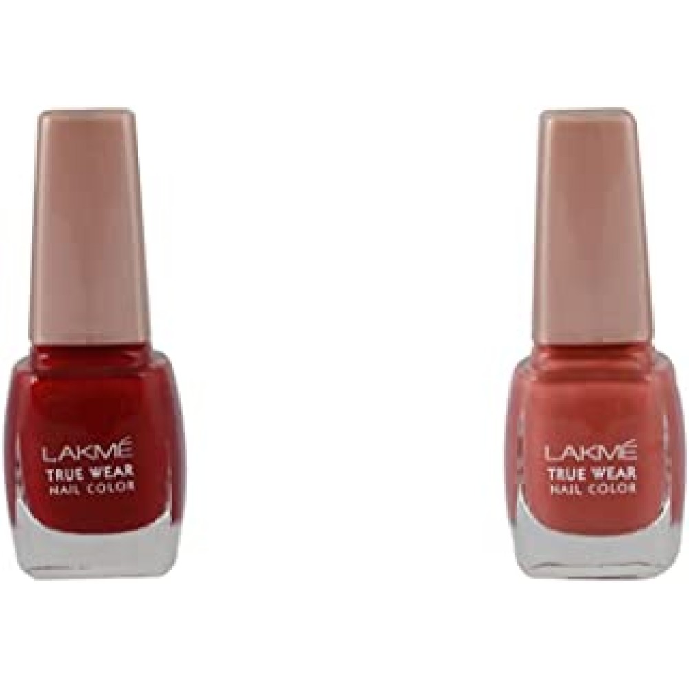 Lakme True Wear Nail Color, Reds and Maroons D417, 9 ml & Lakme True Wear Nail Color, Shade N237, 9 ml