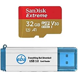 SanDisk 32GB Memory Card Extreme Works with GoPro Hero 7 Black, Silver, Hero7 White UHS-1 U3 Micro SDXC Bundle with Everything But Stromboli 3.0 Micro/SD Card Reader
