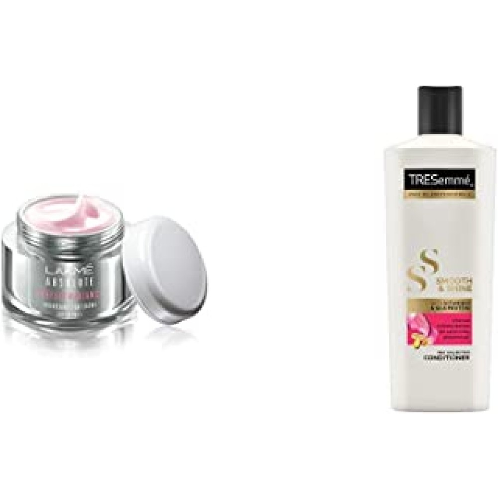 Lakme Absolute Perfect Radiance Skin Brightening Day Creme, Light, 50g And TRESemme Smooth and Shine Conditioner, 190ml